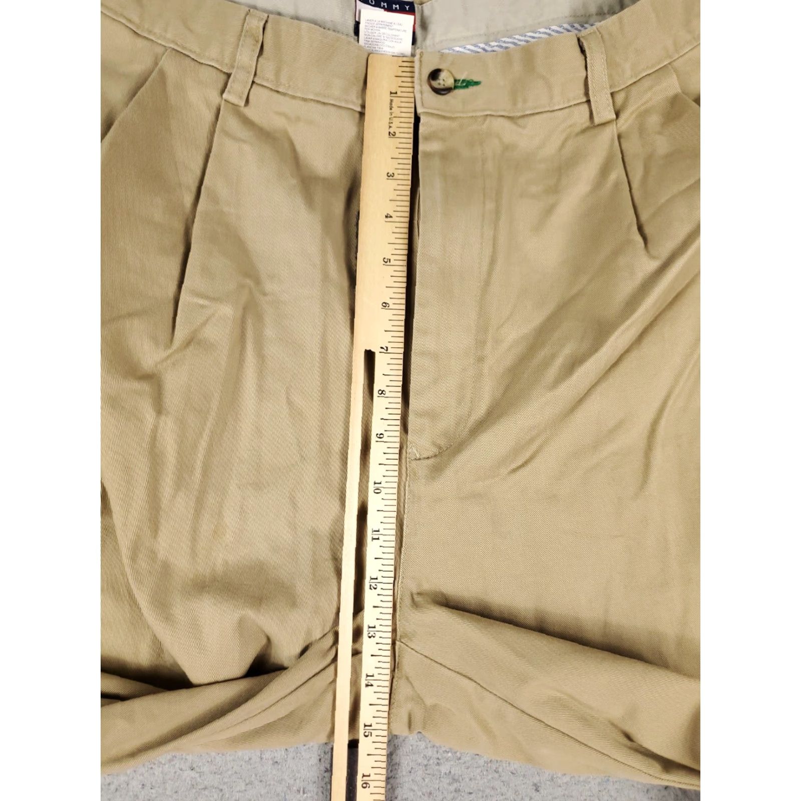 Tommy Hilfiger Tommy Hilfiger Chino Pants Mens 38x32 Beige Pleated Regular Fit Casual Workwear Size US 38 / EU 54 - 3 Thumbnail