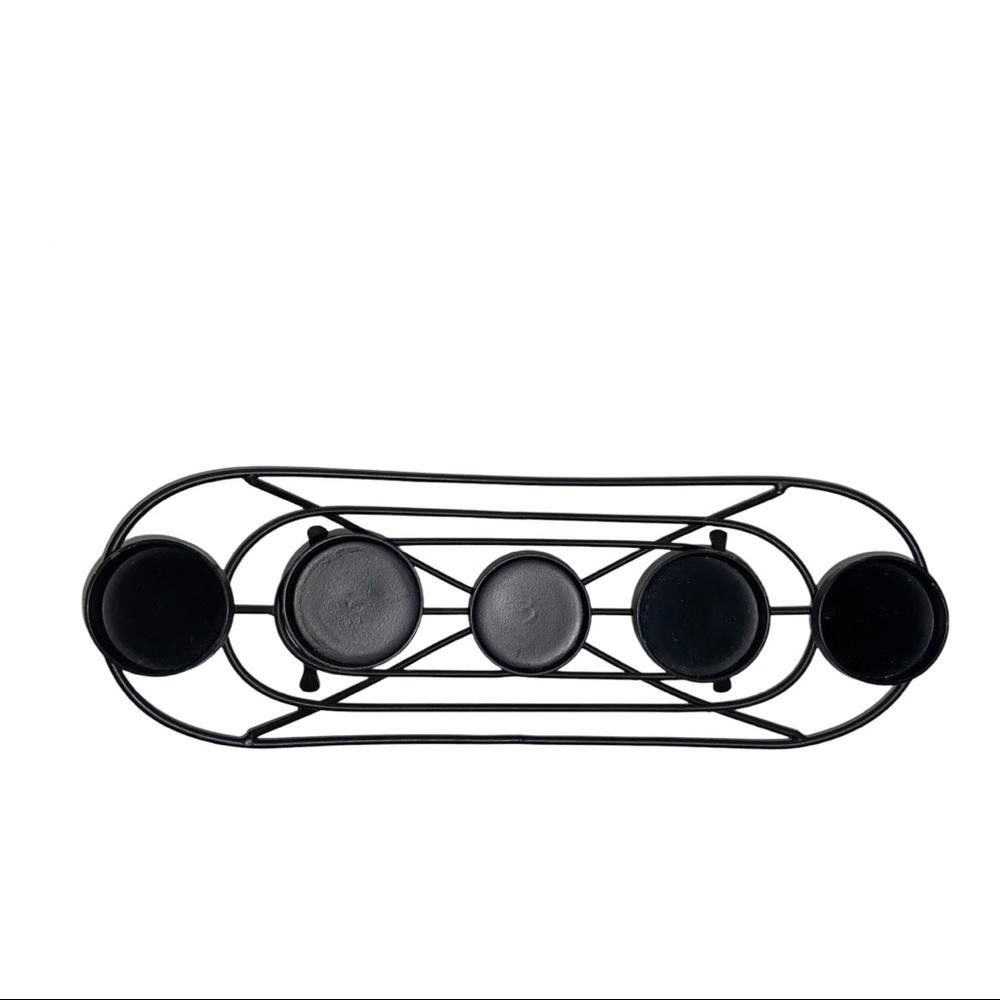 Designer Black Iron 6 Candle Holder Size ONE SIZE - 3 Thumbnail