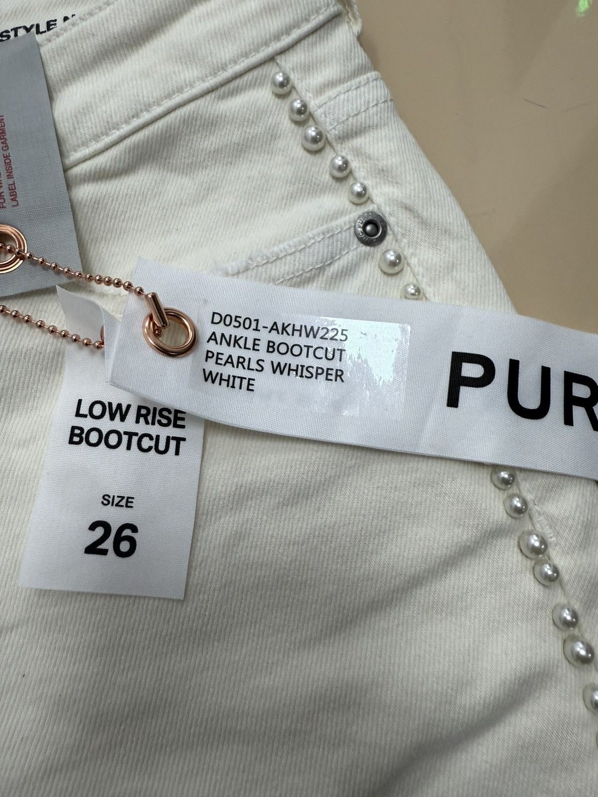 Other Purple Brand Pearls Whisper White Jeans Size 26" / US 2 / IT 38 - 2 Thumbnail