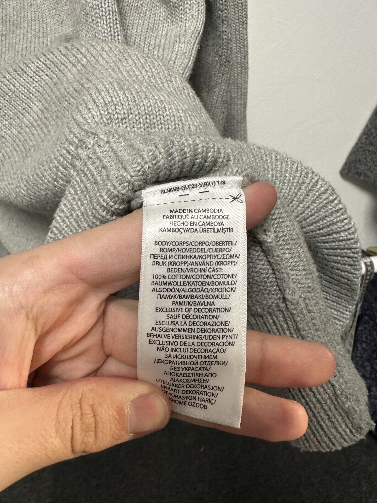 Polo Ralph Lauren Polo Ralph Lauren Men's Heavy Cotton Gray Knit Sweater Size US S / EU 44-46 / 1 - 9 Thumbnail