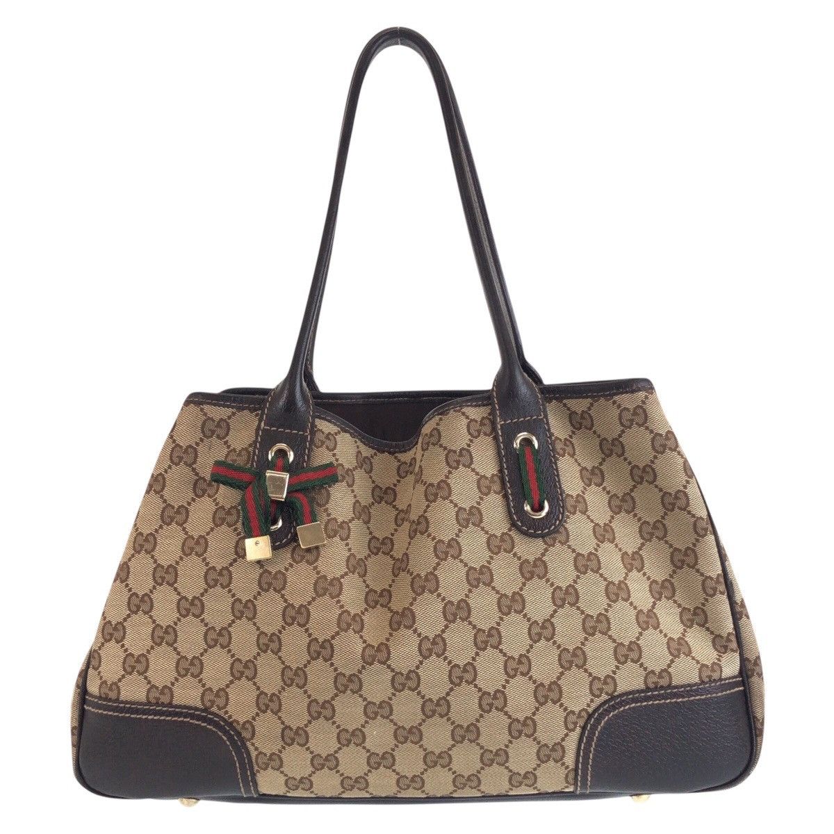 Gucci Gucci GG Canvas/leather Sheline 2Way Tote Bag 163805 Canvas Shoulder Bag in Beige, Women's