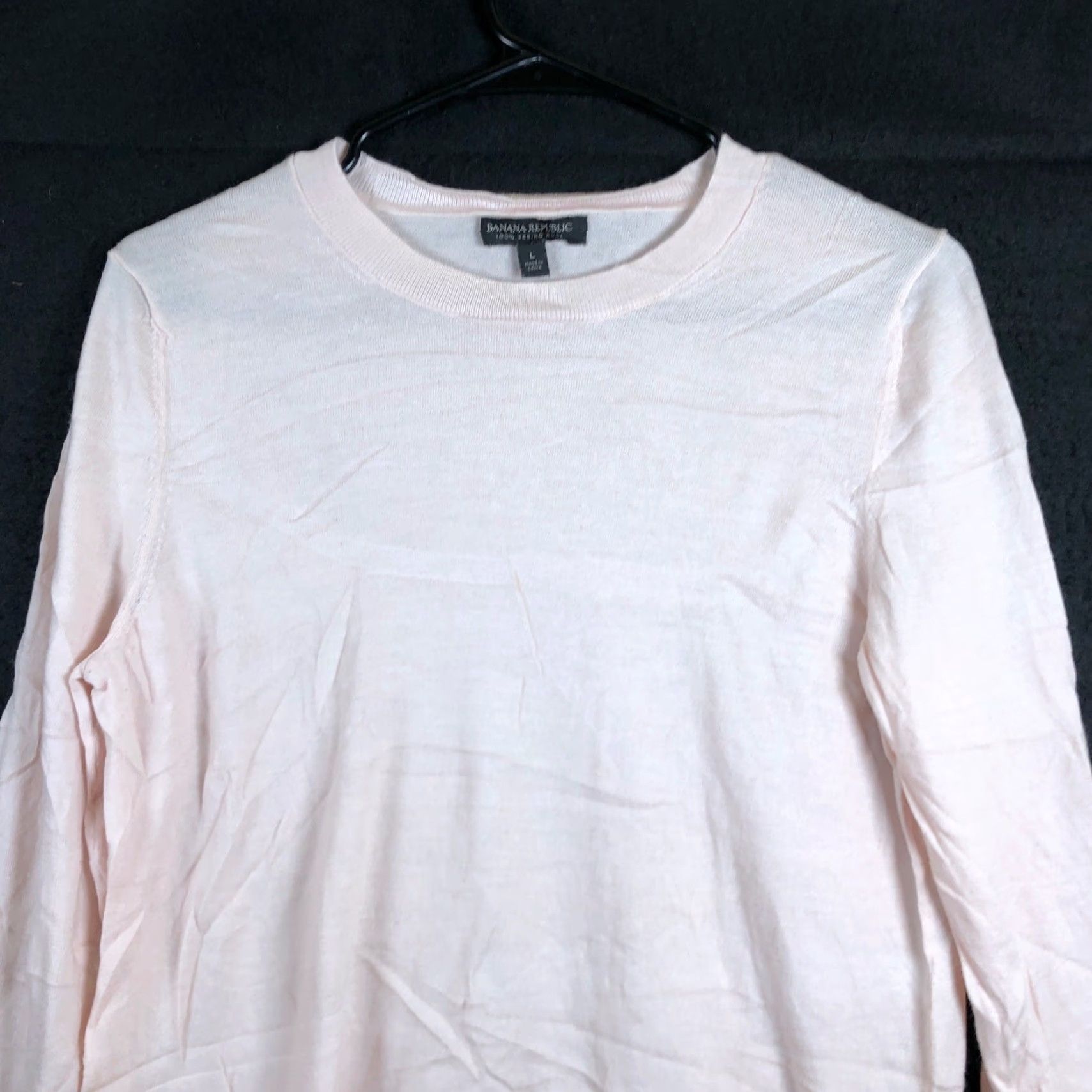Banana Republic Banana Republic Women Sweater Crew Neck 100% Merino Wool Long Sleeve L Pink Pullover Knit Workwear Casual Women's Clothes Size L / US 10 / IT 46 - 2 Thumbnail