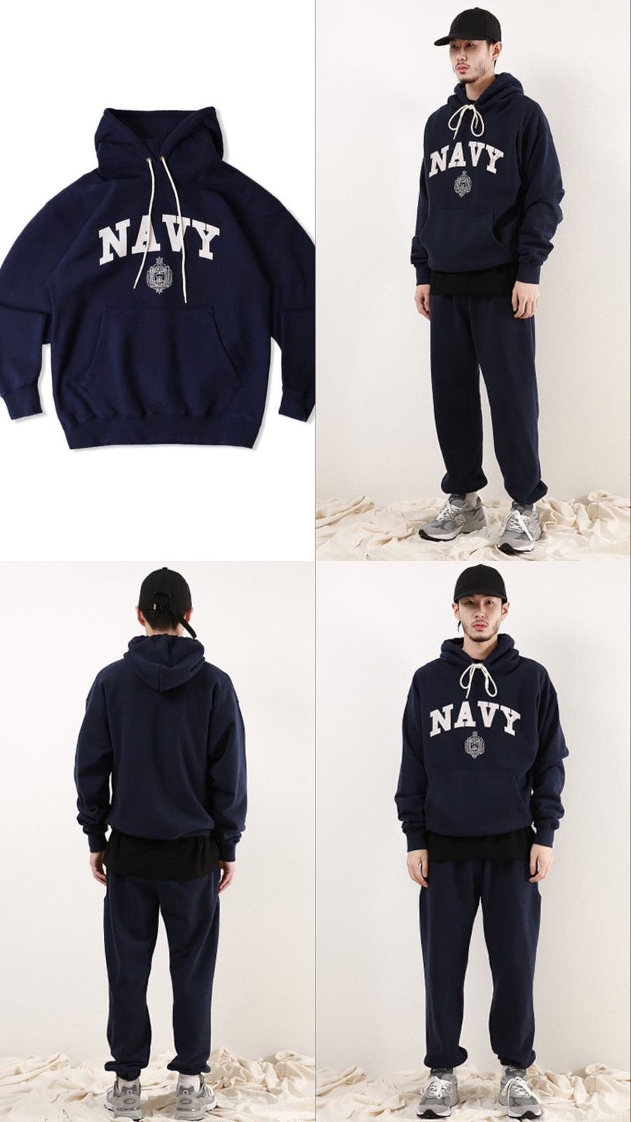 Beams Plus Outstanding & Co V.S.C Hood Sweat Navy 'NAVY' Size US M / EU 48-50 / 2 - 11 Thumbnail