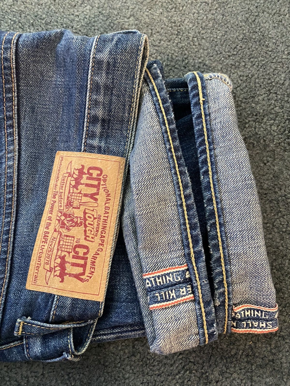 Bape × Nigo PROSIMIAN SELVEDGE DENIM Size US 39 - 19 Thumbnail