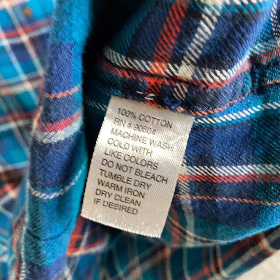 VSTR VSTR Flannel Men's Small Plaid Blue Cotton Button Up S Size US S / EU 44-46 / 1 - 6 Thumbnail