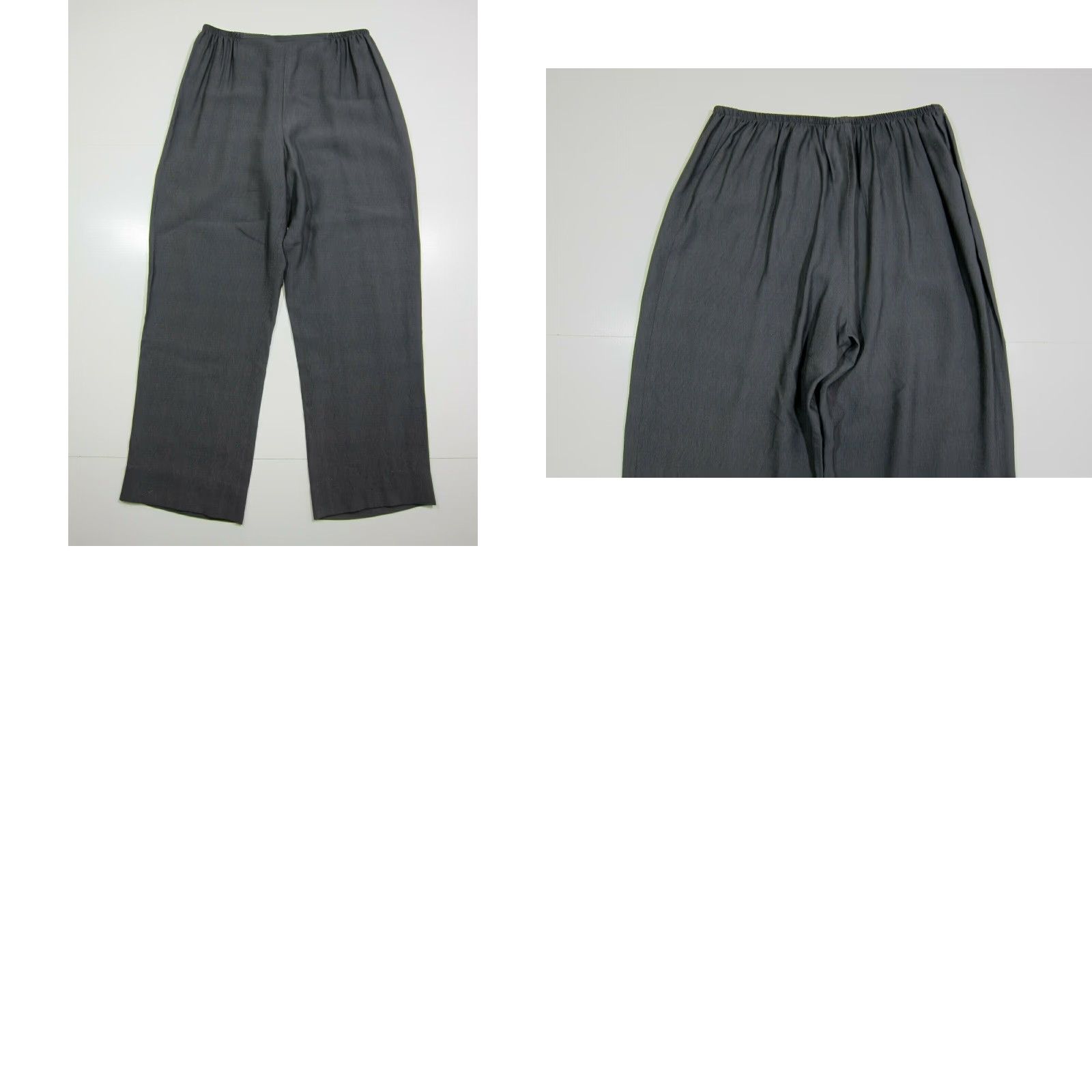 Vintage Caroline Rose Grey Rayon Stretch Wide-Leg High Rise Casual Pant Women Medium Size 32" / US 10 / IT 46 - 8 Thumbnail