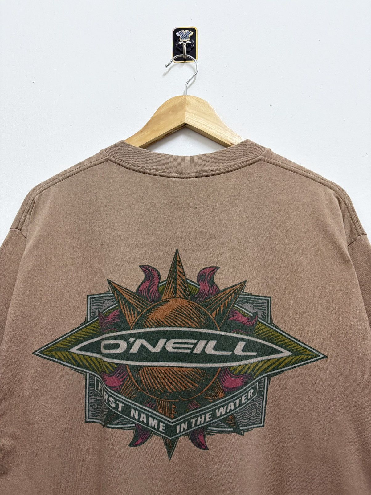 O'Neill Vintage 90's O'Neill Surfwear Black Hole Sun Brown T-Shirt Size US M / EU 48-50 / 2 - 3 Thumbnail