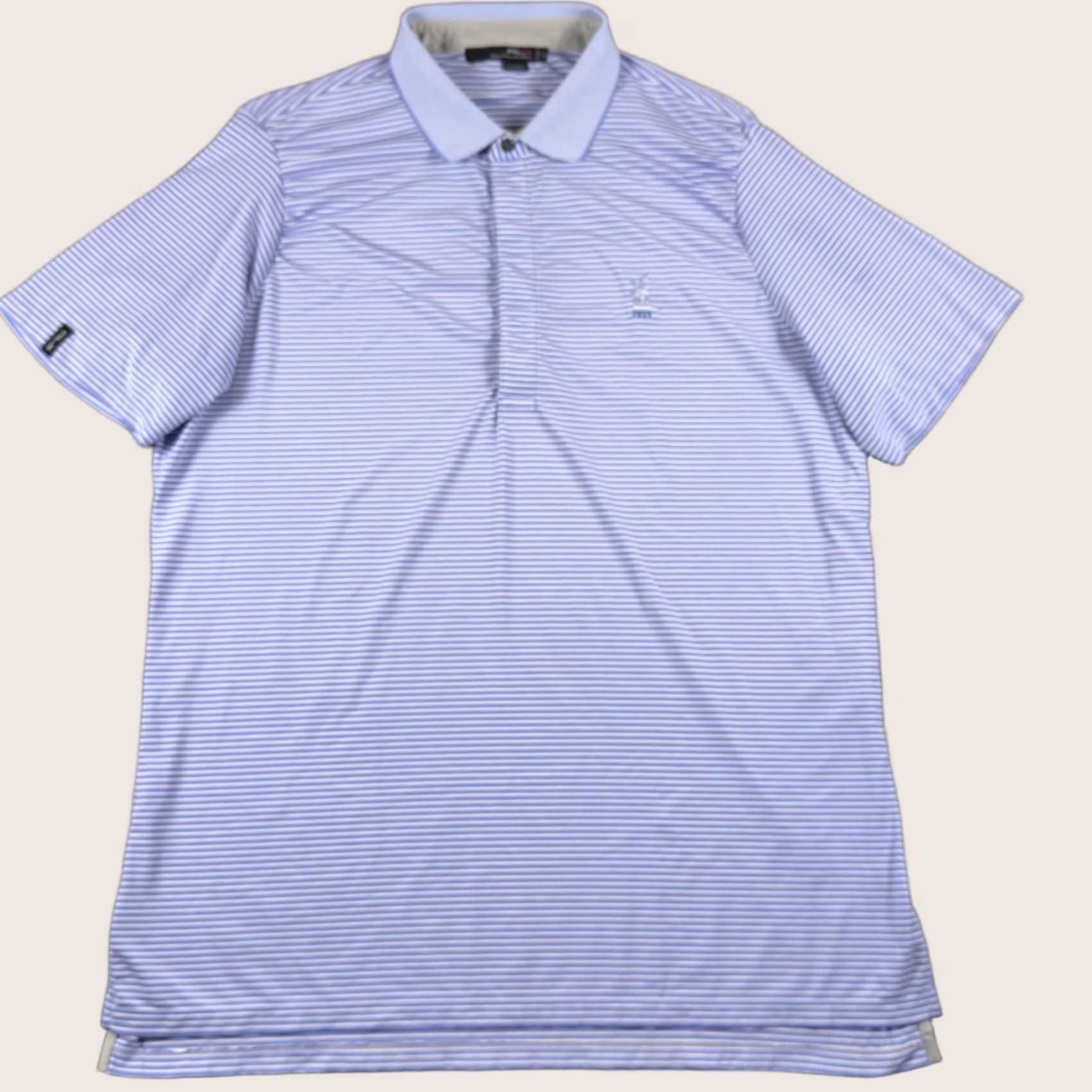 RLX Ralph Lauren RLX Ralph Lauren Polo Shirt Mens XL Blue Stripe Golf Performance Stretch Knit Size US XL / EU 56 / 4 - 1 Thumbnail