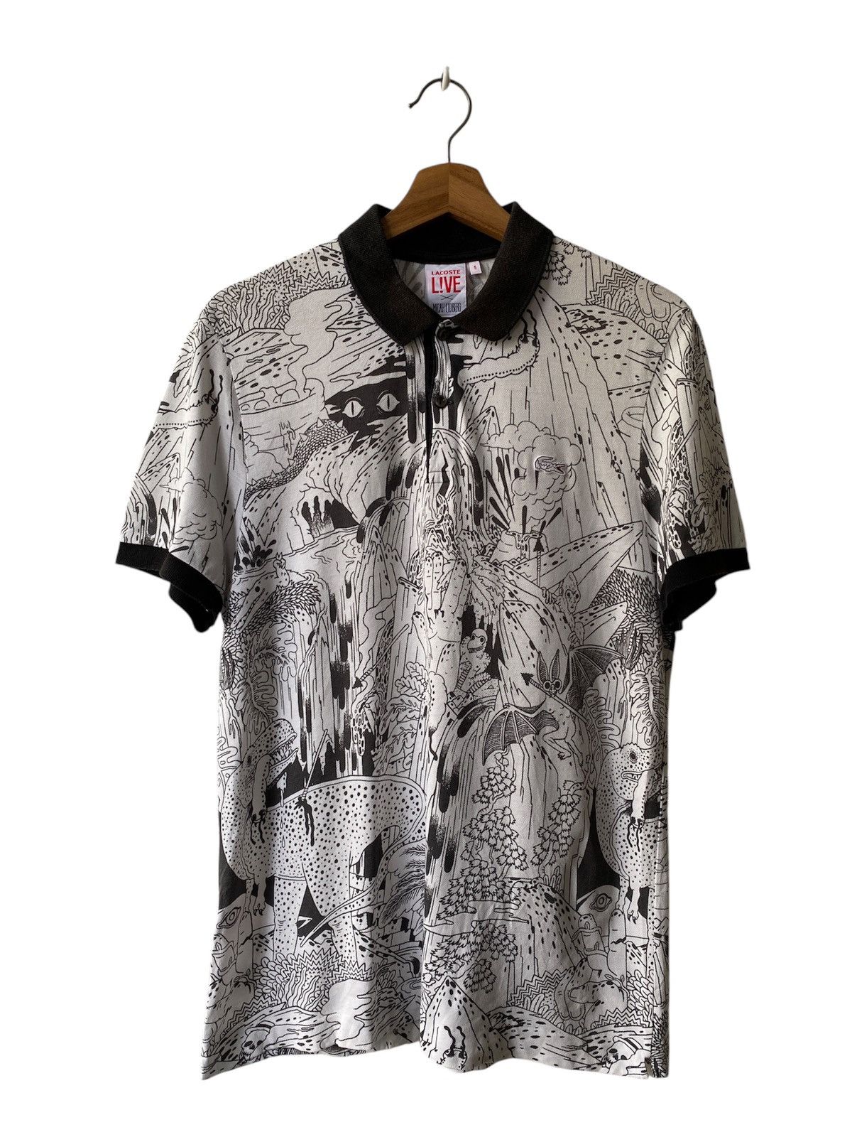 Lacoste × Vintage Lacoste x Micah Lidberg Overprint Polos Shirt Size US M / EU 48-50 / 2 - 1 Thumbnail