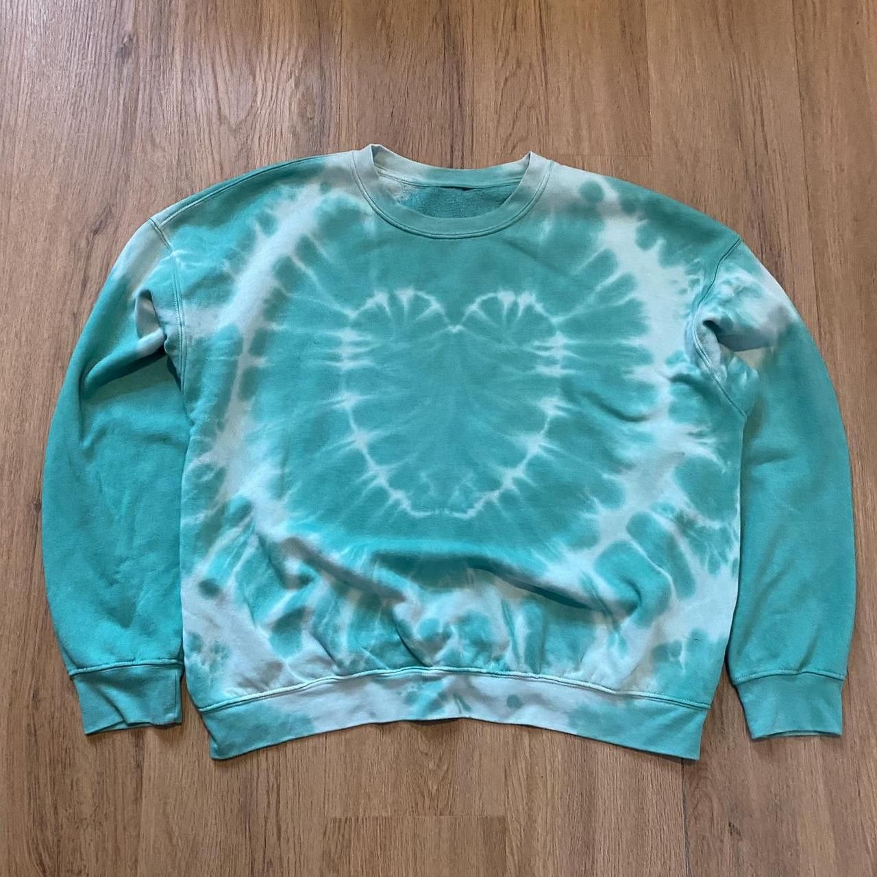 Other Green and white tie-dye sweatshirt #tiedye Boxy 90s Size US S / EU 44-46 / 1 - 1 Thumbnail