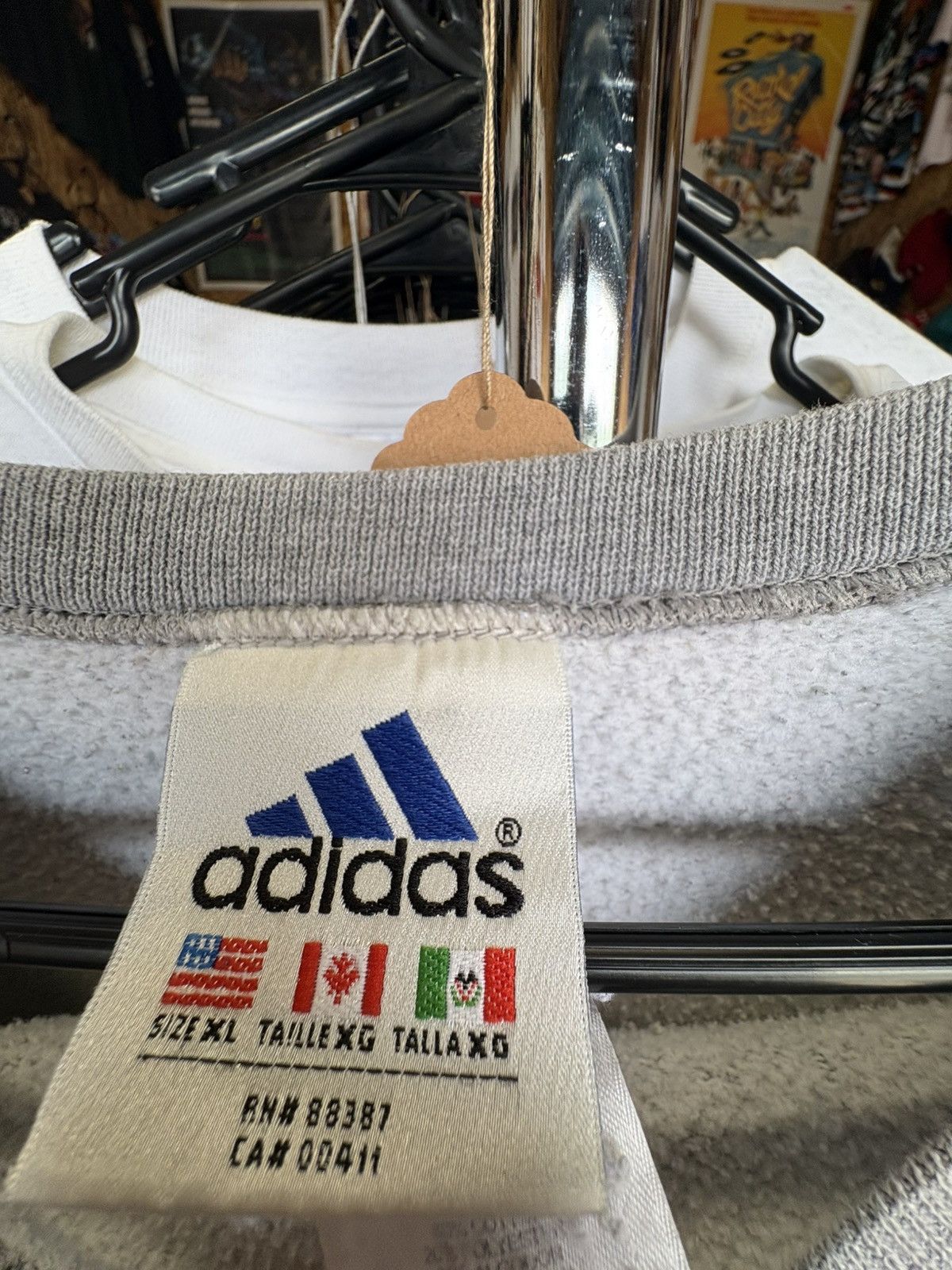Adidas Vintage 1990s Adidas Crewneck Sweatshirt Size US XL / EU 56 / 4 - 3 Thumbnail