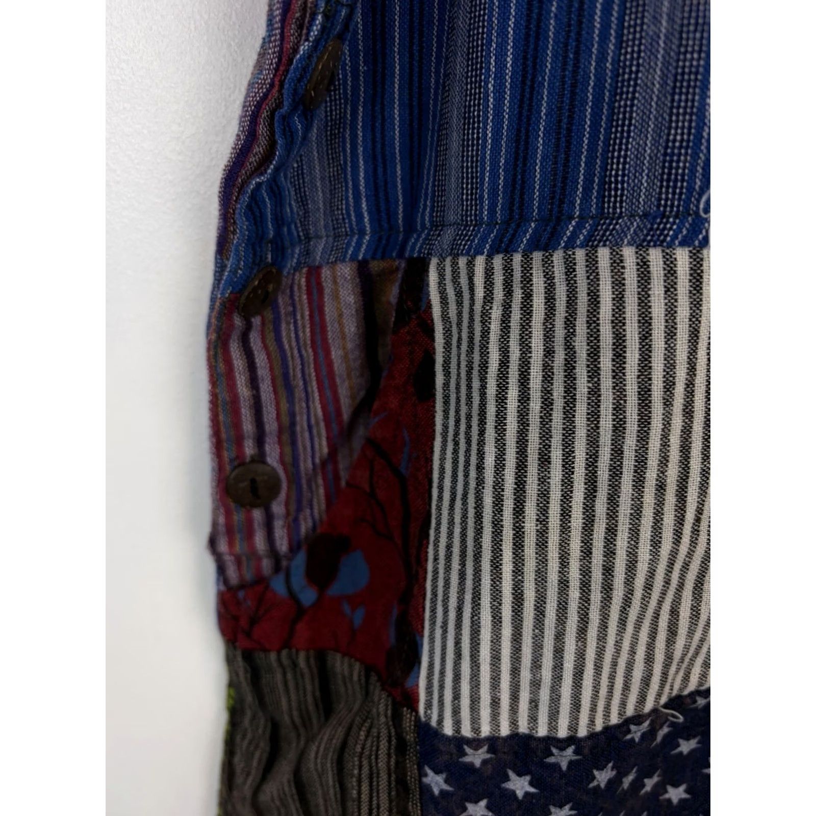 Vintage Rising International Dress S Midi Multi Bohemian Stars Patchwork Hippie Embroidered A-Line Women Regular Spring Summer Fall Knights? Size S / US 4 / IT 40 - 7 Thumbnail