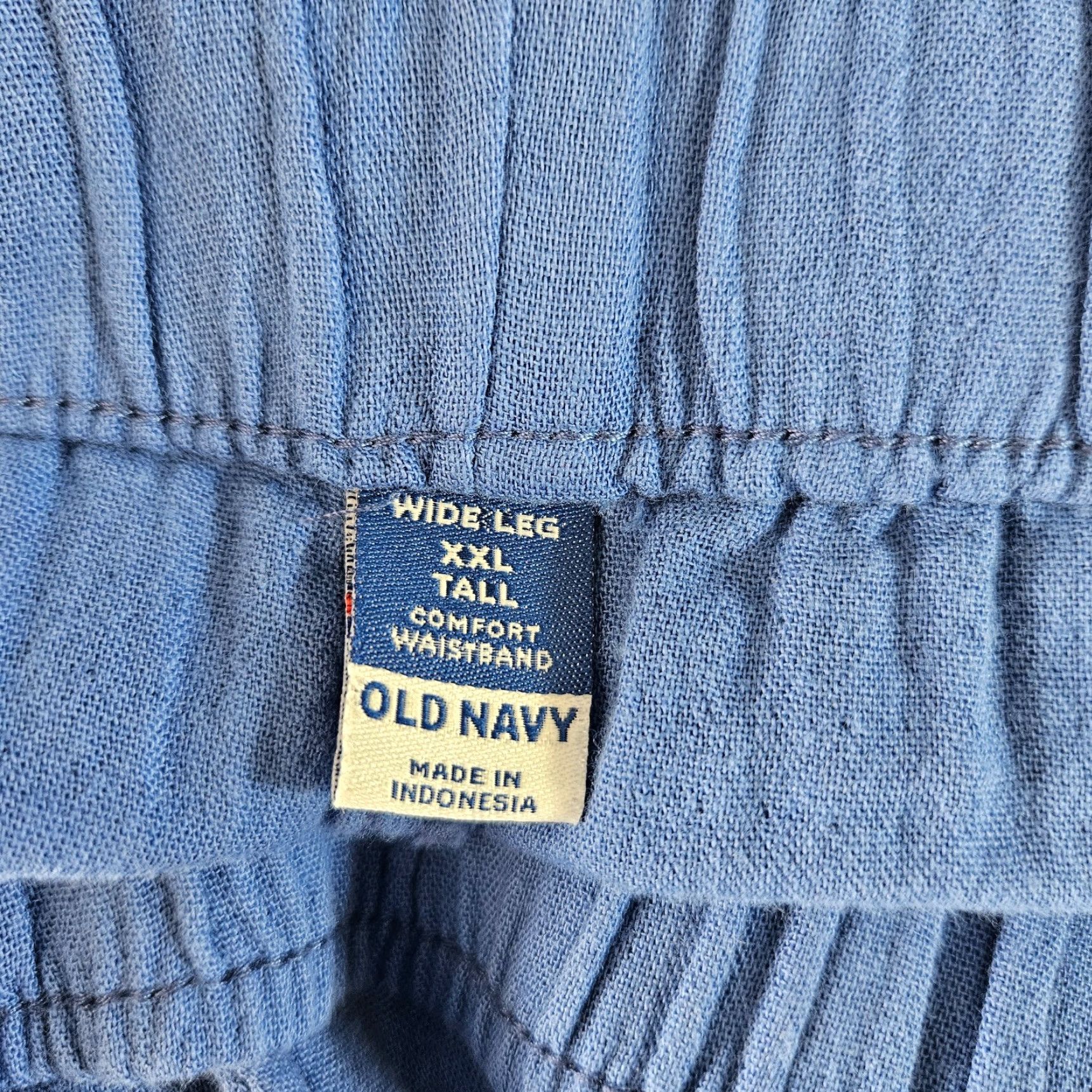 Old Navy Old Navy Womens Wide Leg Gauze Pants Pull On Sz 2XL Tall Blue Cotton Shirt? Size 40" / US 18 - 8 Thumbnail