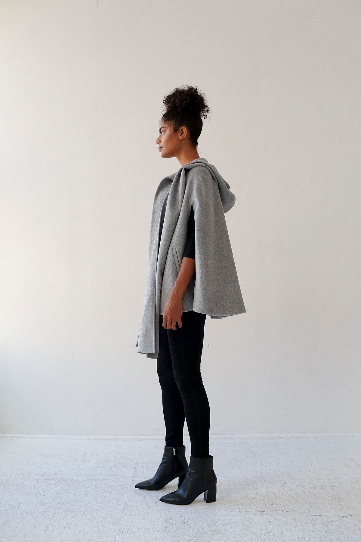 Other GREY CAPE COAT HOODED Size M / US 6-8 / IT 42-44 - 7 Thumbnail