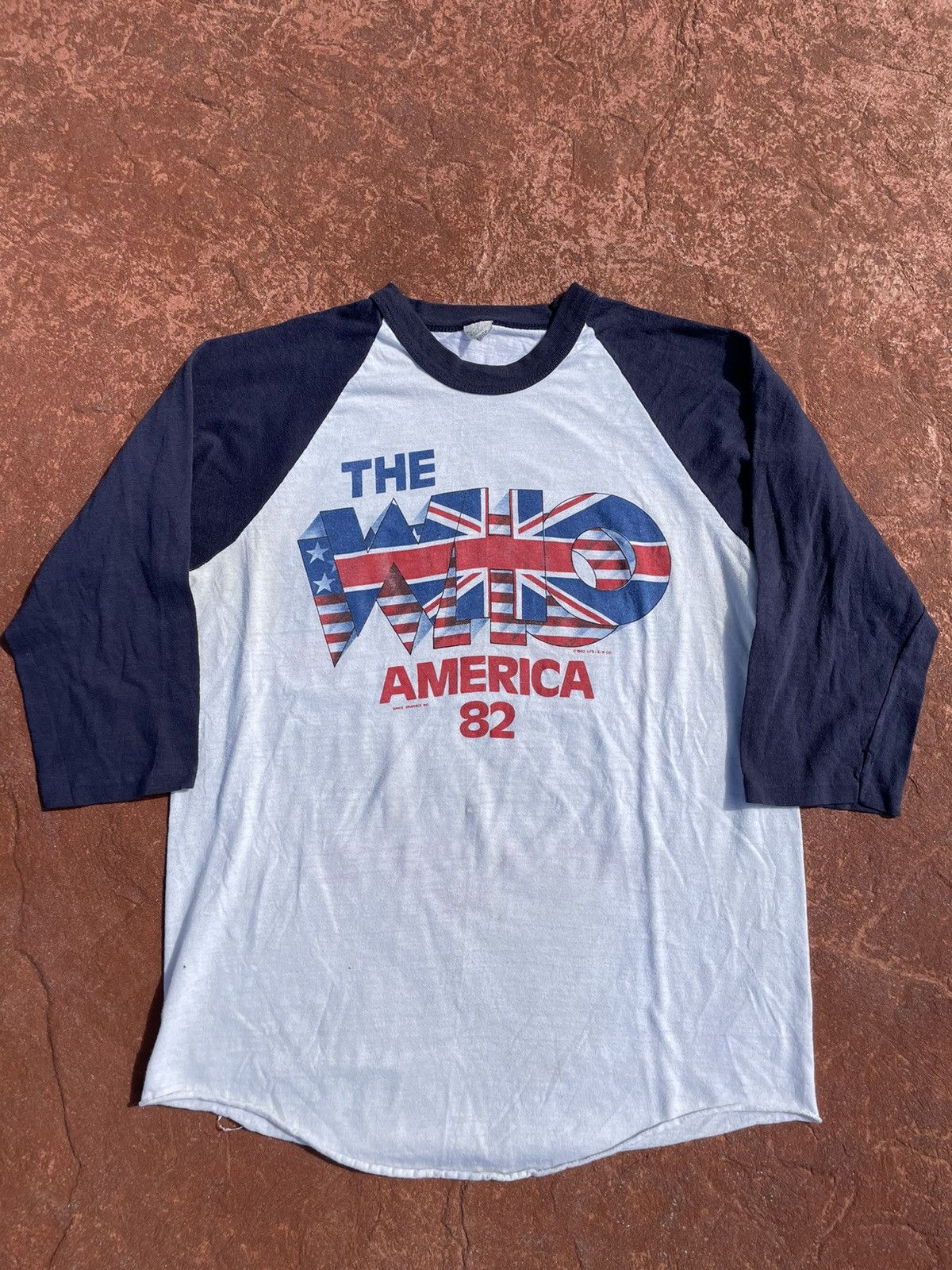Band Tees Vintage 80s The Who America Tour 82 Rock Raglan Jersey Tee Size US L / EU 52-54 / 3 - 1 Thumbnail