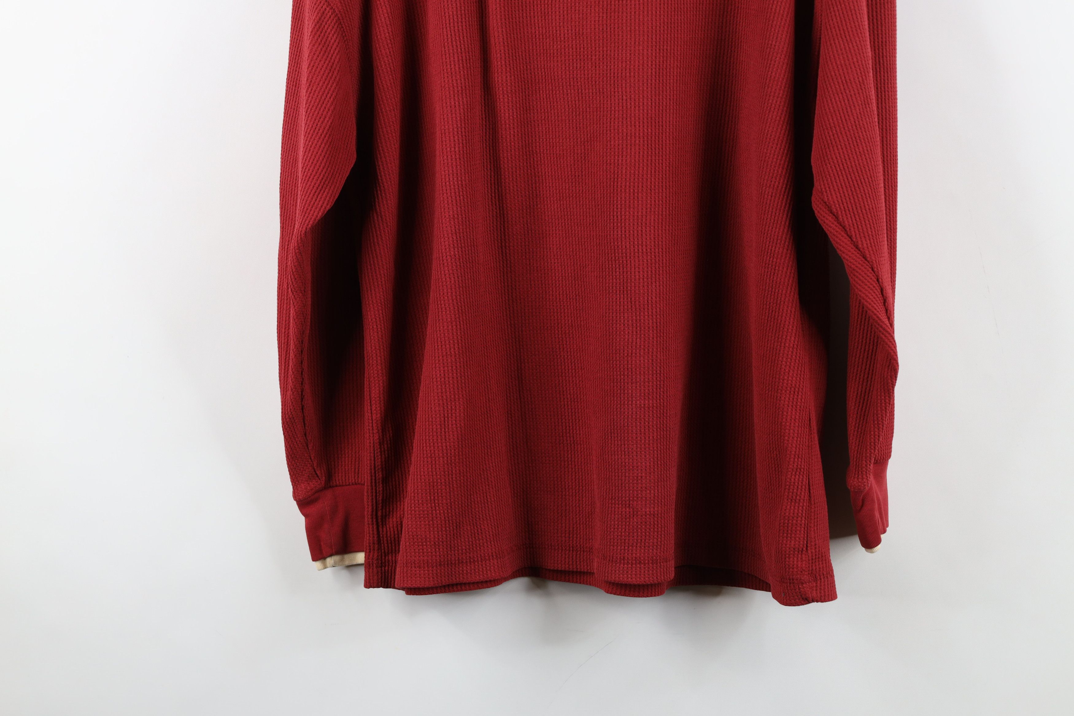 Vintage Vintage 90s Streetwear Layered Thermal Knit Henley T-Shirt Size L / US 10 / IT 46 - 14 Thumbnail