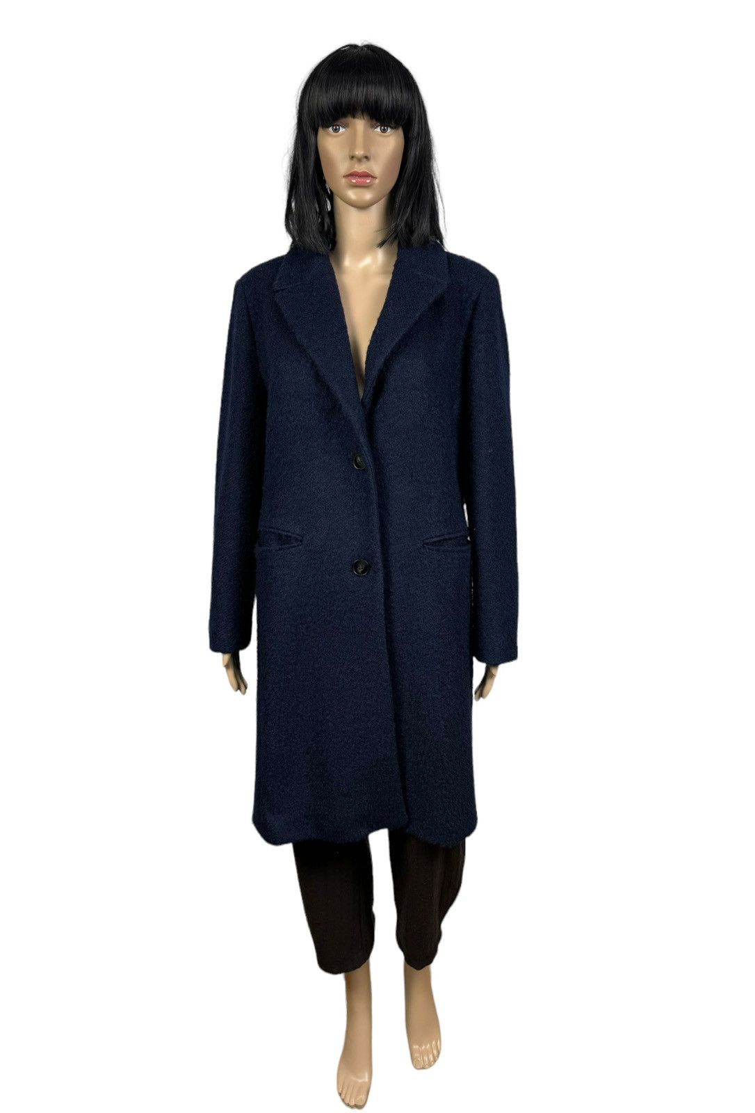 Marella Marella Emme Wool-Polyester Blue Coat size IT50 US14 Size XL / US 12-14 / IT 48-50 - 2 Thumbnail