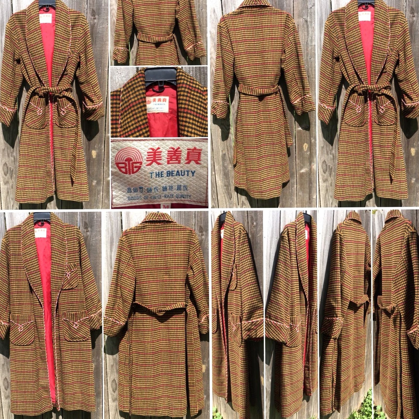 Vintage VINTAGE Smoking Jacket Robe THE BEAUTY Rockabilly Western Cowboy Core Asian sz M Shirt Mens Size US M / EU 48-50 / 2 - 3 Thumbnail