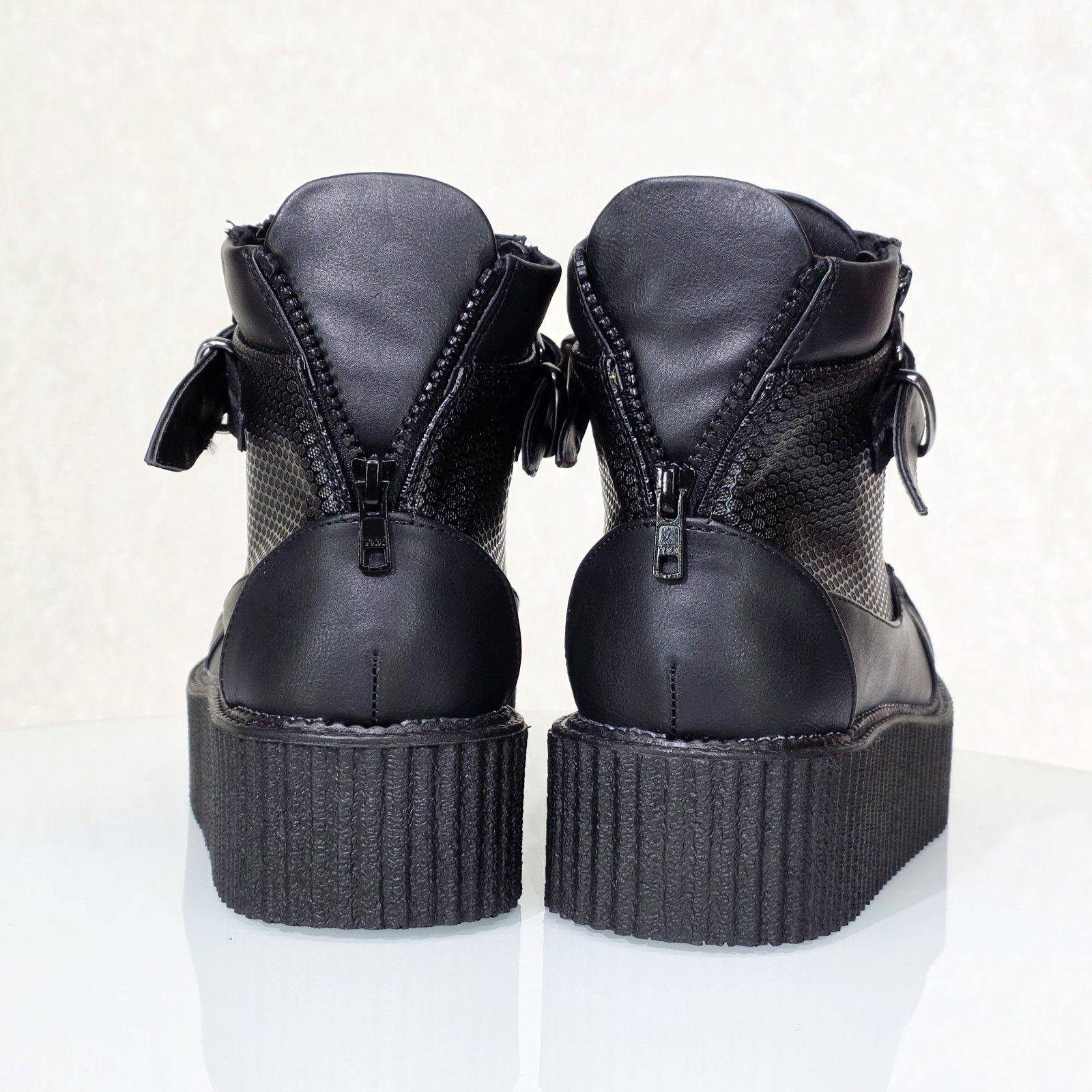 Demonia Cult DEMONIA V-Creeper 566 Goth Punk Ankle High Top Platform Cree Size US 11 / EU 44 - 4 Thumbnail