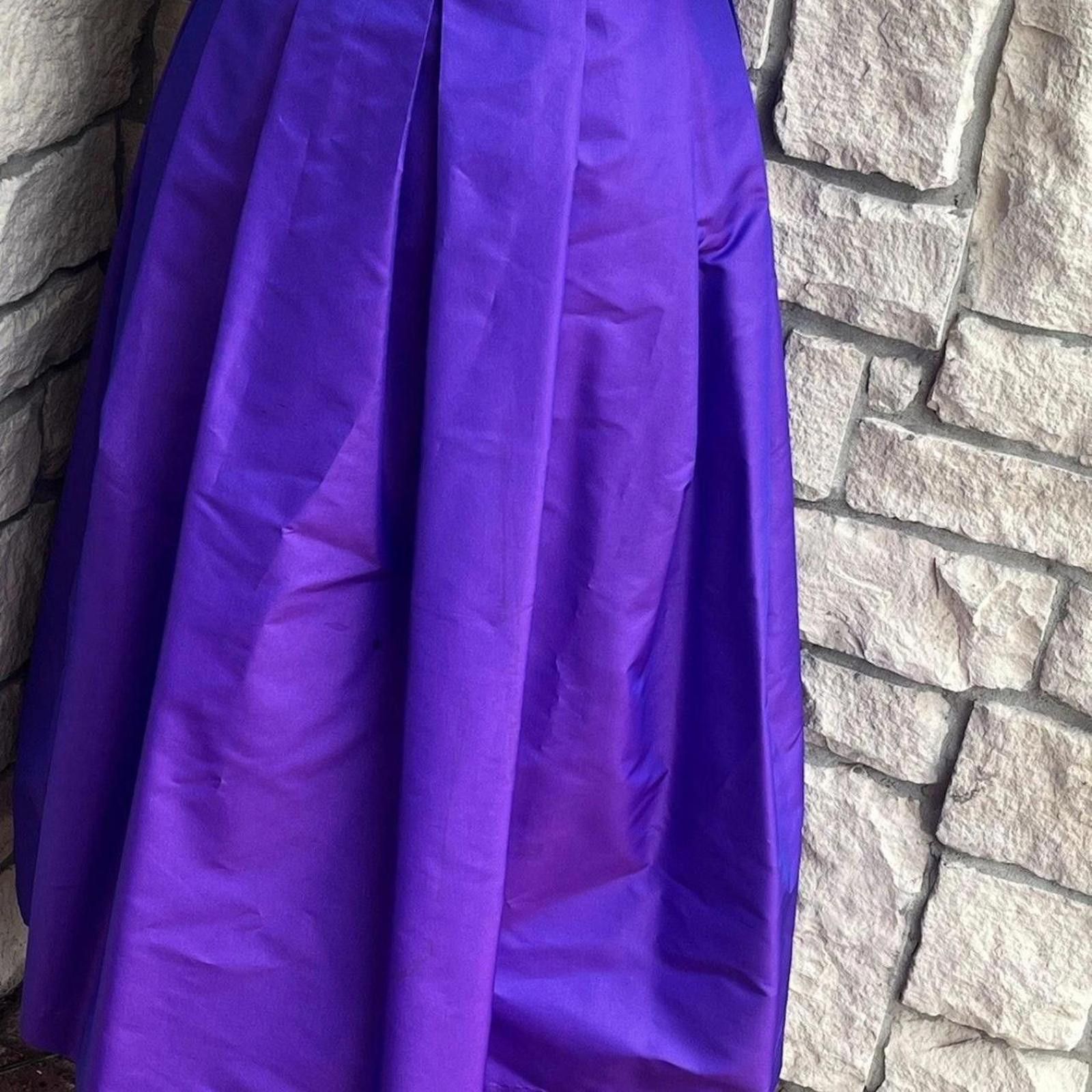 Other Vintage lilac pleated skirt small26 inches waist Size 28" / US 6 / IT 42 - 2 Thumbnail