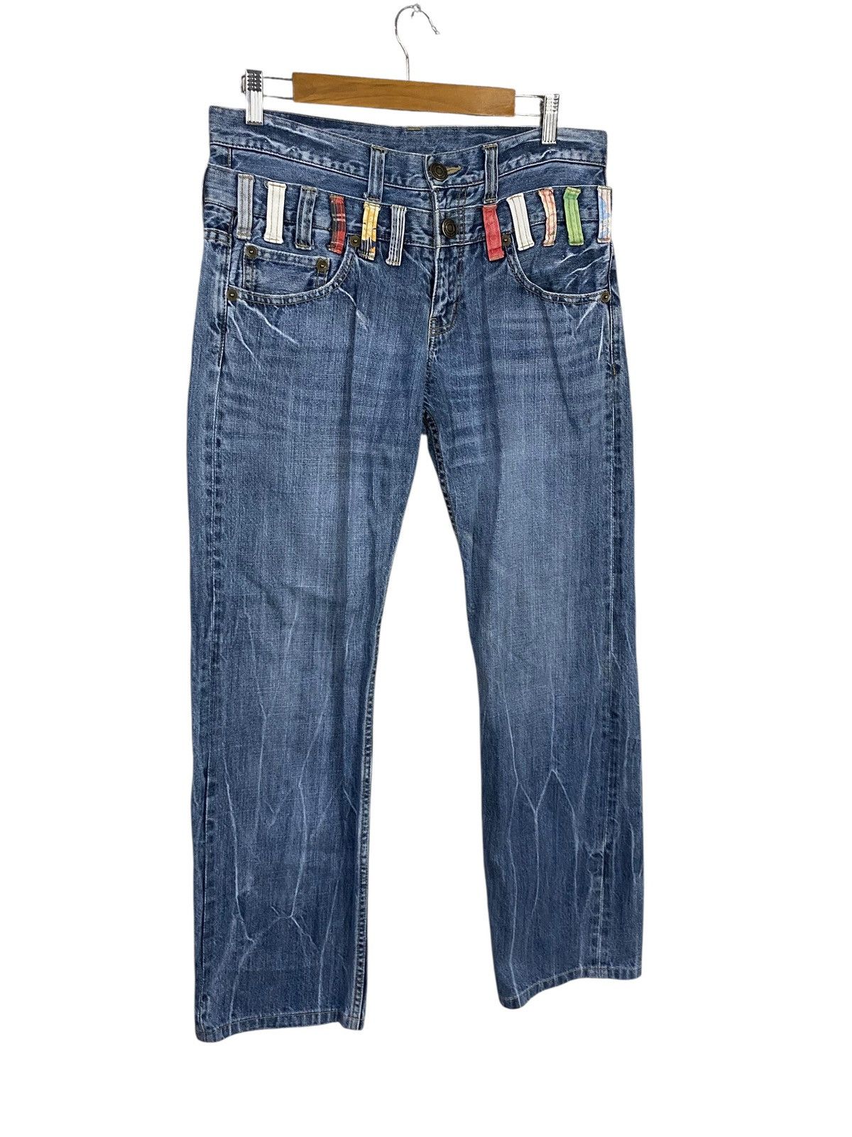 Japanese Brand Japanase brand double waist denim flared Size US 32 / EU 48 - 4 Thumbnail
