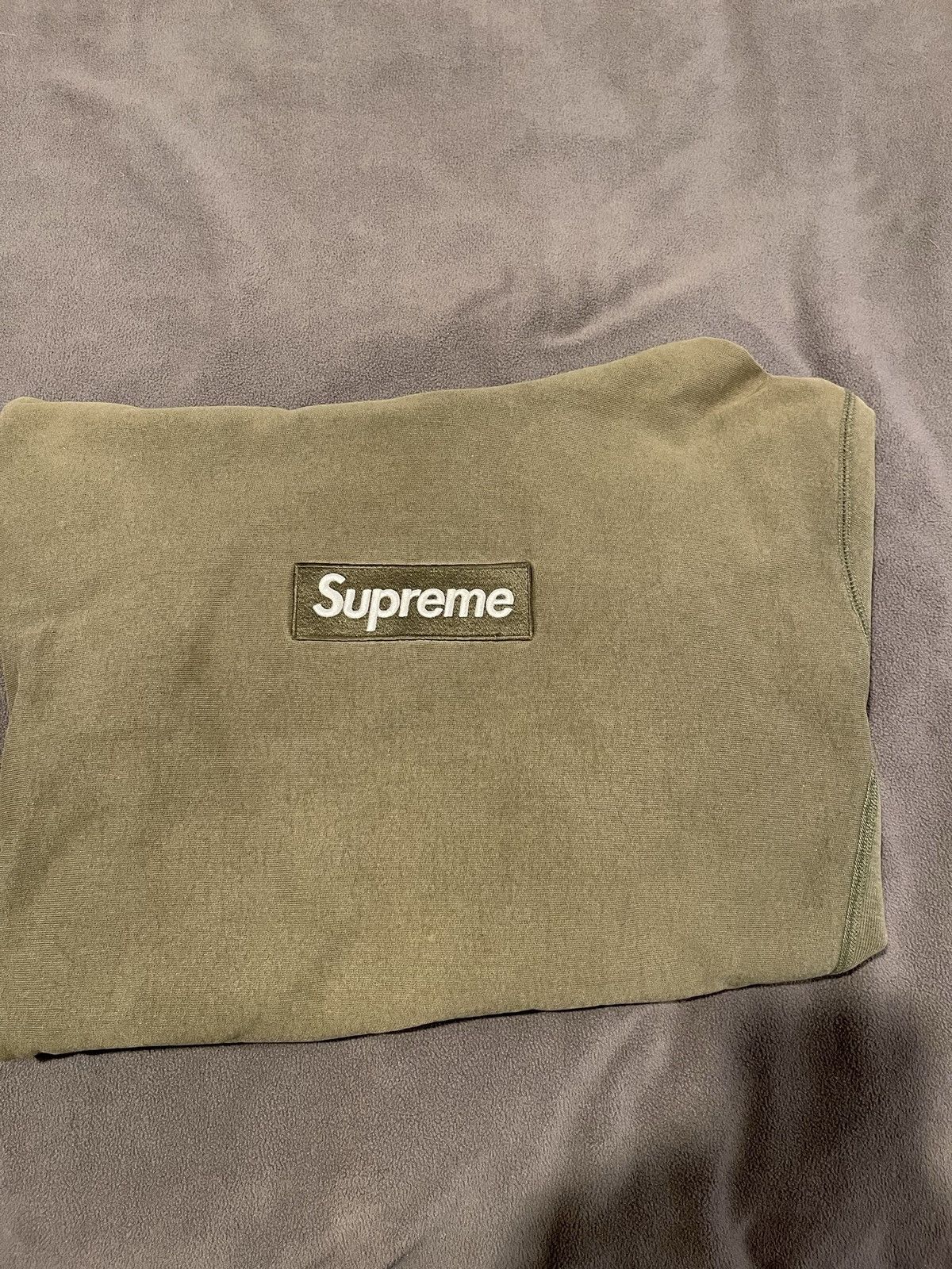 Supreme Supreme Olive Box Logo hoodie Size US XL / EU 56 / 4 - 6 Thumbnail