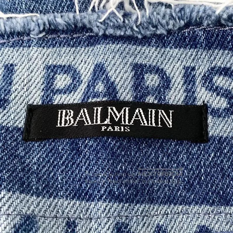 Balmain Balmain Blue Cotton Women's Midi Skirt . Size 22" - 5 Thumbnail
