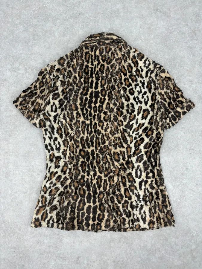 Dolce & Gabbana 2000s Dolce & Gabbana Beige Faux Fur Leopard Shirt Size S / US 4 / IT 40 - 5 Thumbnail