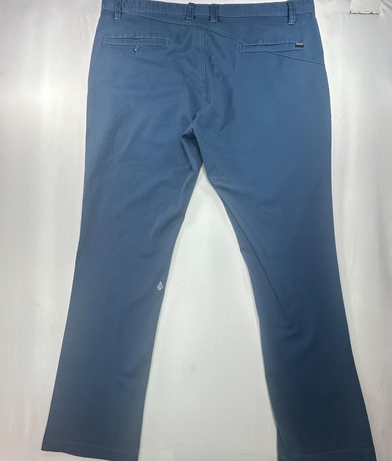 Volcom Volcom Flat Embroidered Cotton/Poly Chinos Blue Mens 42/34 Size US 42 / EU 58 - 2 Thumbnail