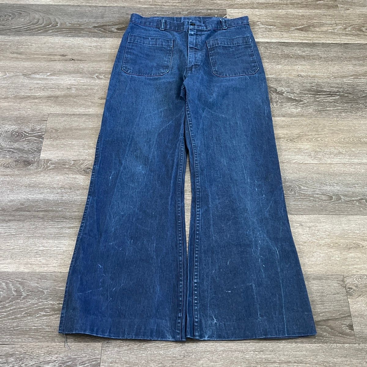 Pre-owned Levis X Military Vintage 1970s Navy Seafarer Flare Bell Bottom Jeans