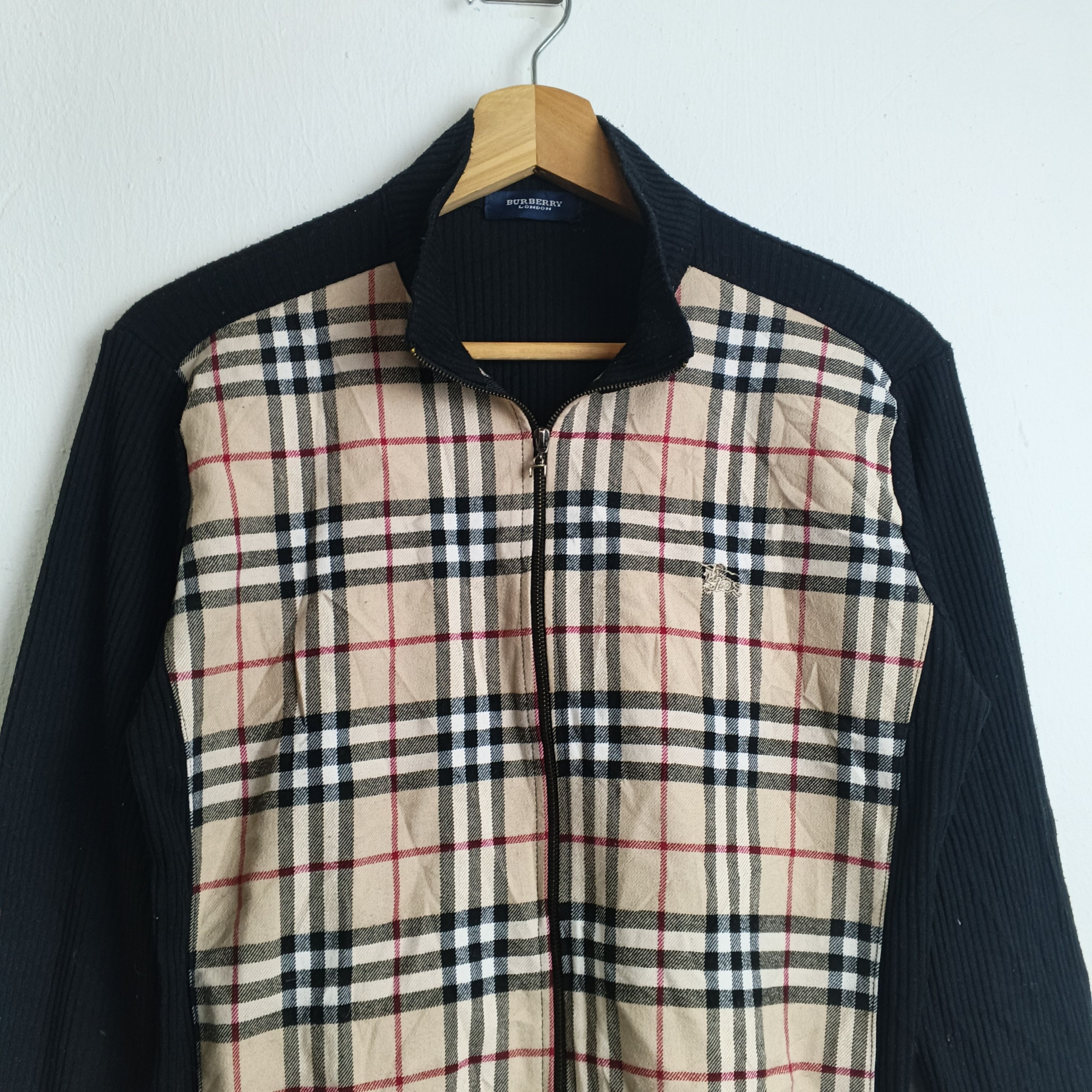 Burberry Vintage Burberry London Nova Check Crop Zip Knit Cardigan Size S / US 4 / IT 40 - 2 Thumbnail