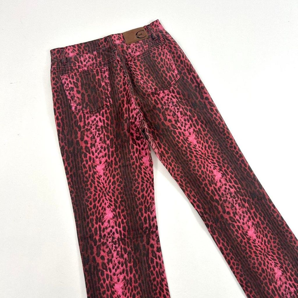 Just Cavalli NWT deadstock Cavalli red and black leopard print jeans Size 30" / US 8 / IT 44 - 4 Thumbnail