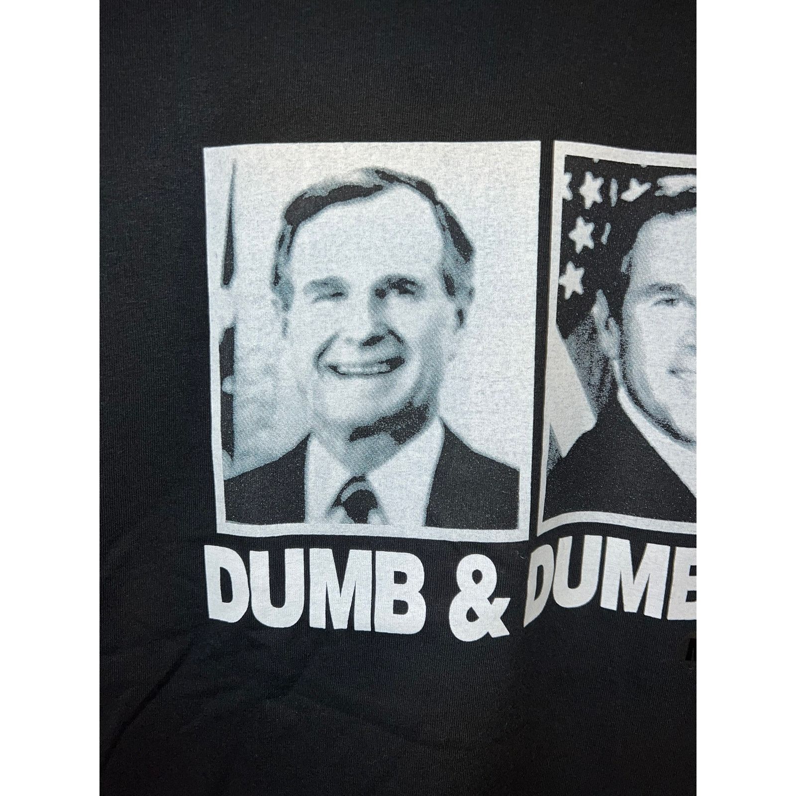 Gildan Vintage Funny Political Shirt George Bush Dumb & Dumber M Size US M / EU 48-50 / 2 - 2 Thumbnail