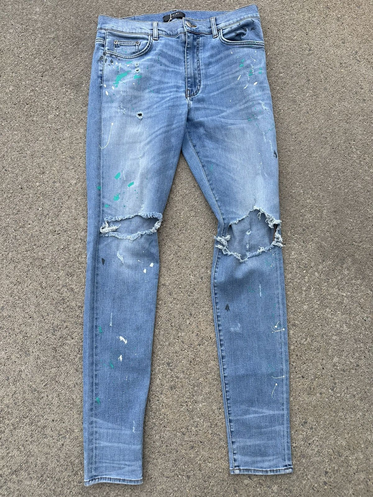 Amiri Distressed Splatter Jeans size 36