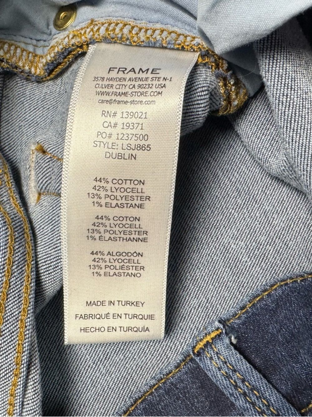 Frame FRAME Denim Le Skinny De Jeanne Jeans In Dublin Size 26 Size 26" / US 2 / IT 38 - 7 Thumbnail