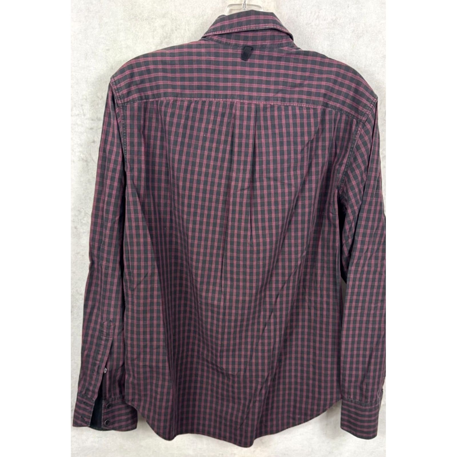 Rag & Bone Rag & Bone Purple Check Button Up Slim Fit Men Medium Shirt Size 40R - 3 Thumbnail