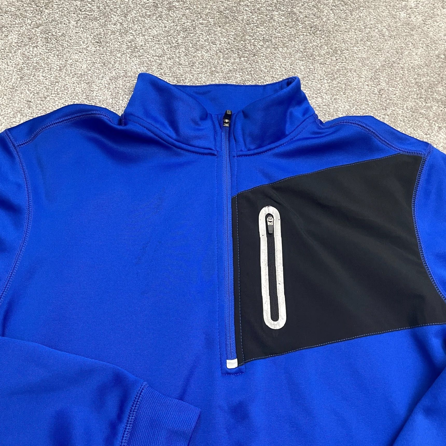 Fila FILA Live In Motion Active Jacket Mens XL Blue 1/2 Zip Chest Pocket Athletic Run Jacket Size US XL / EU 56 / 4 - 3 Thumbnail