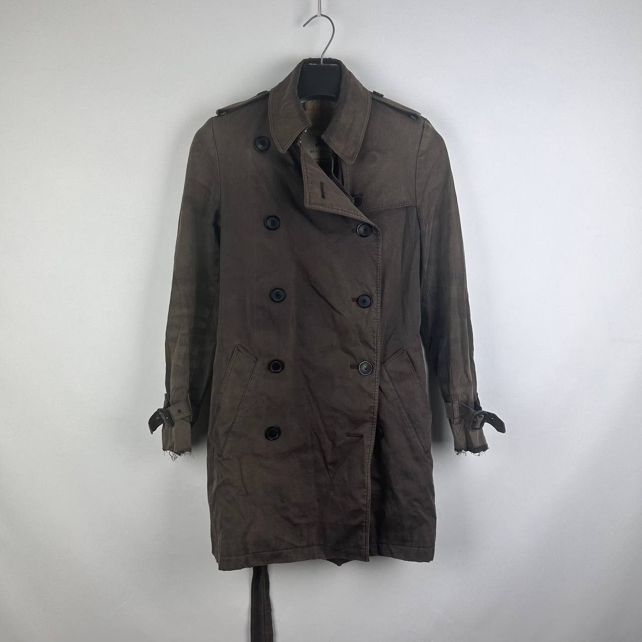 Vintage Burberry Brit Women s Natural Lightweight Trench Coat Grailed