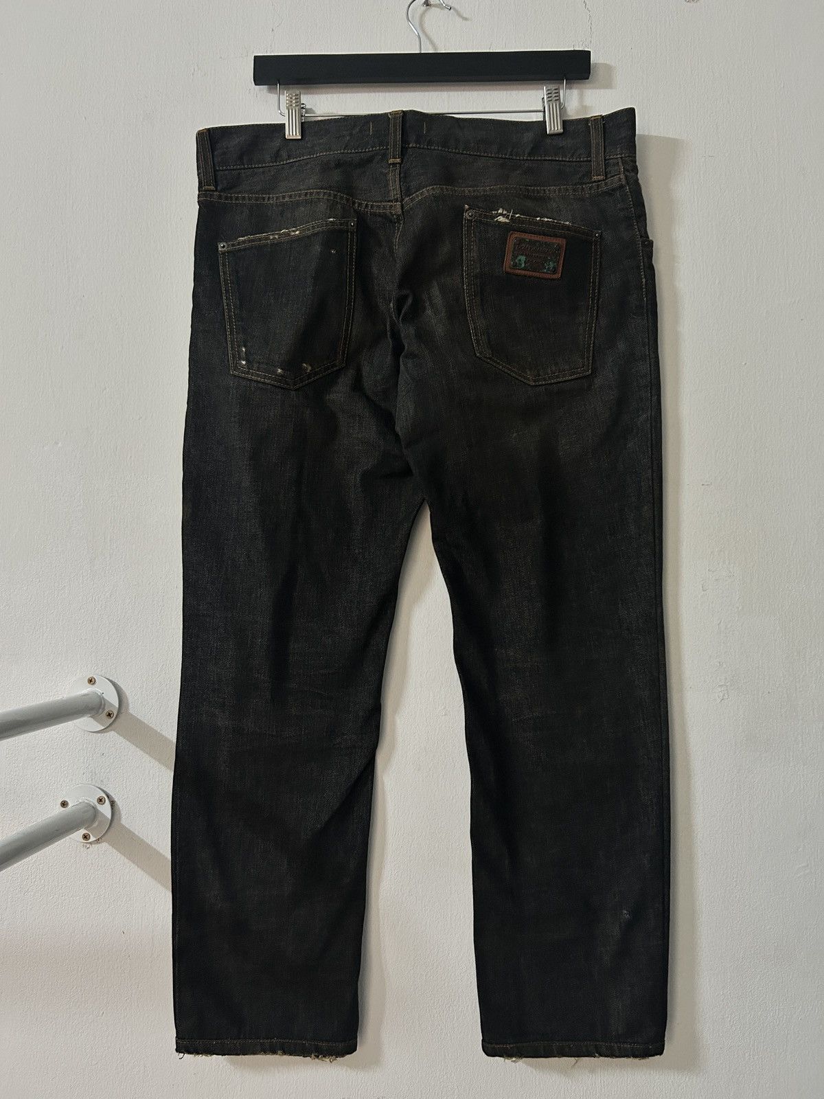 Dolce & Gabbana × Japanese Brand Dolce Gabbana Distressed Black Jeans Size US 37 - 9 Thumbnail