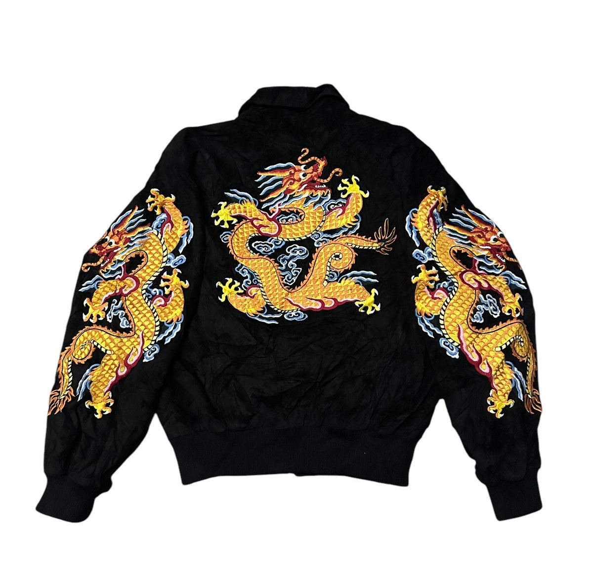 Other Sukajan leather souvenir jacket intricate dragon embroidery Size US M / EU 48-50 / 2 - 7 Thumbnail