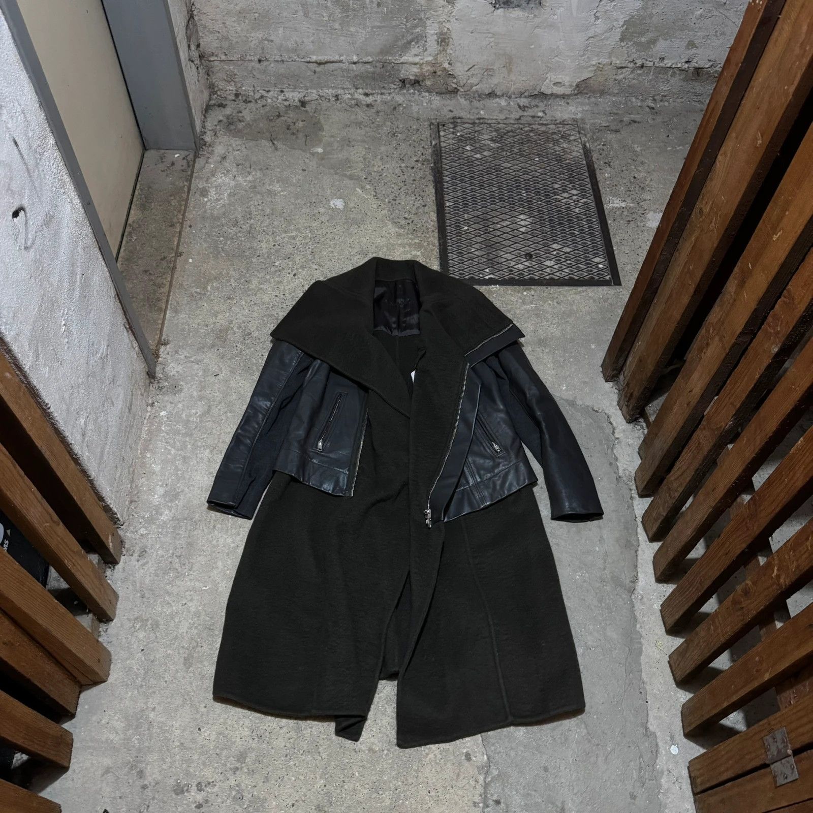 Rick Owens Rick owens leather cashmere coat jacket Size M / US 6-8 / IT 42-44 - 2 Thumbnail