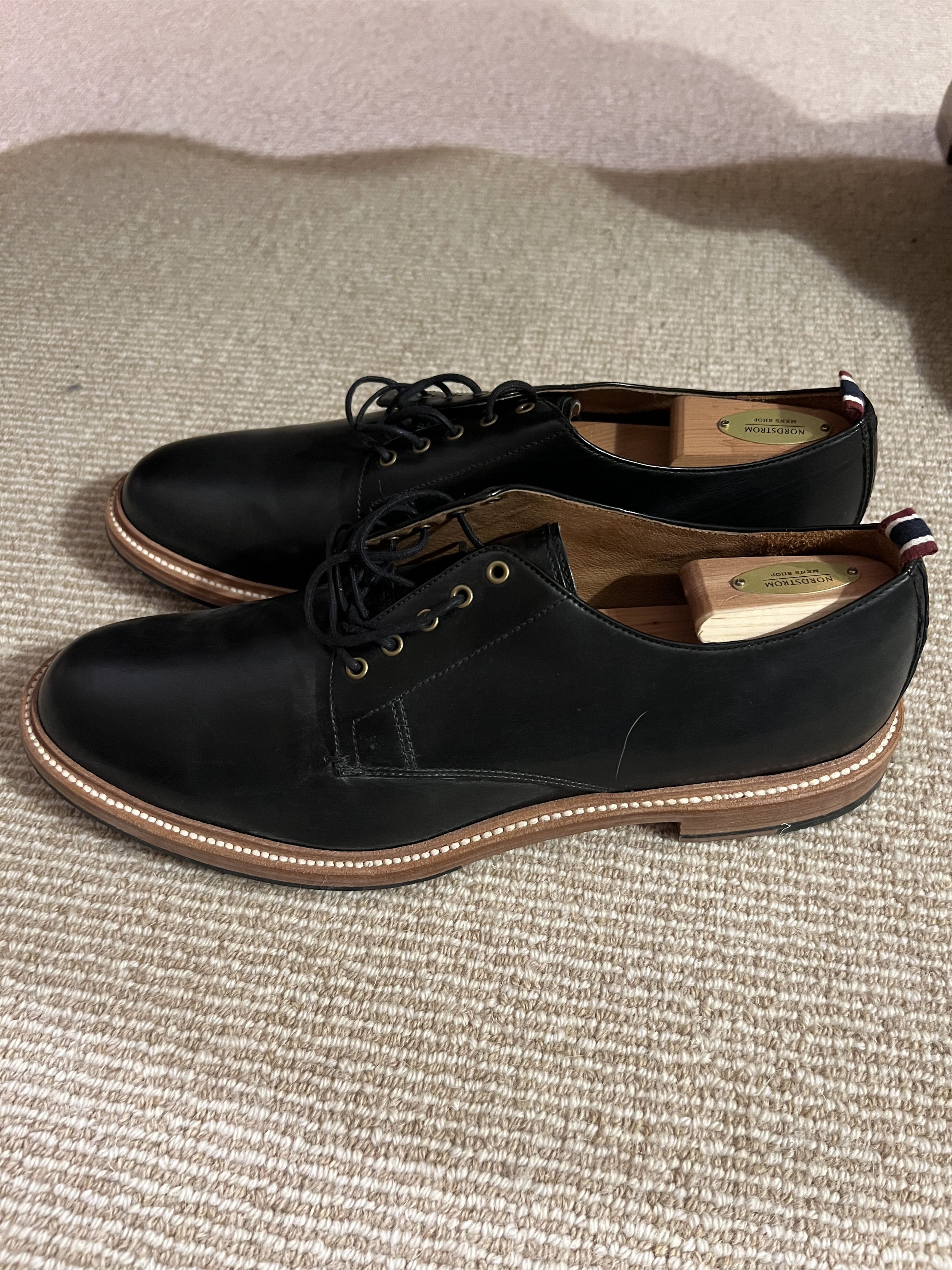 J.Crew Oar Stripe Italian Leather Derbys Size US 12 / EU 45 - 1 Thumbnail