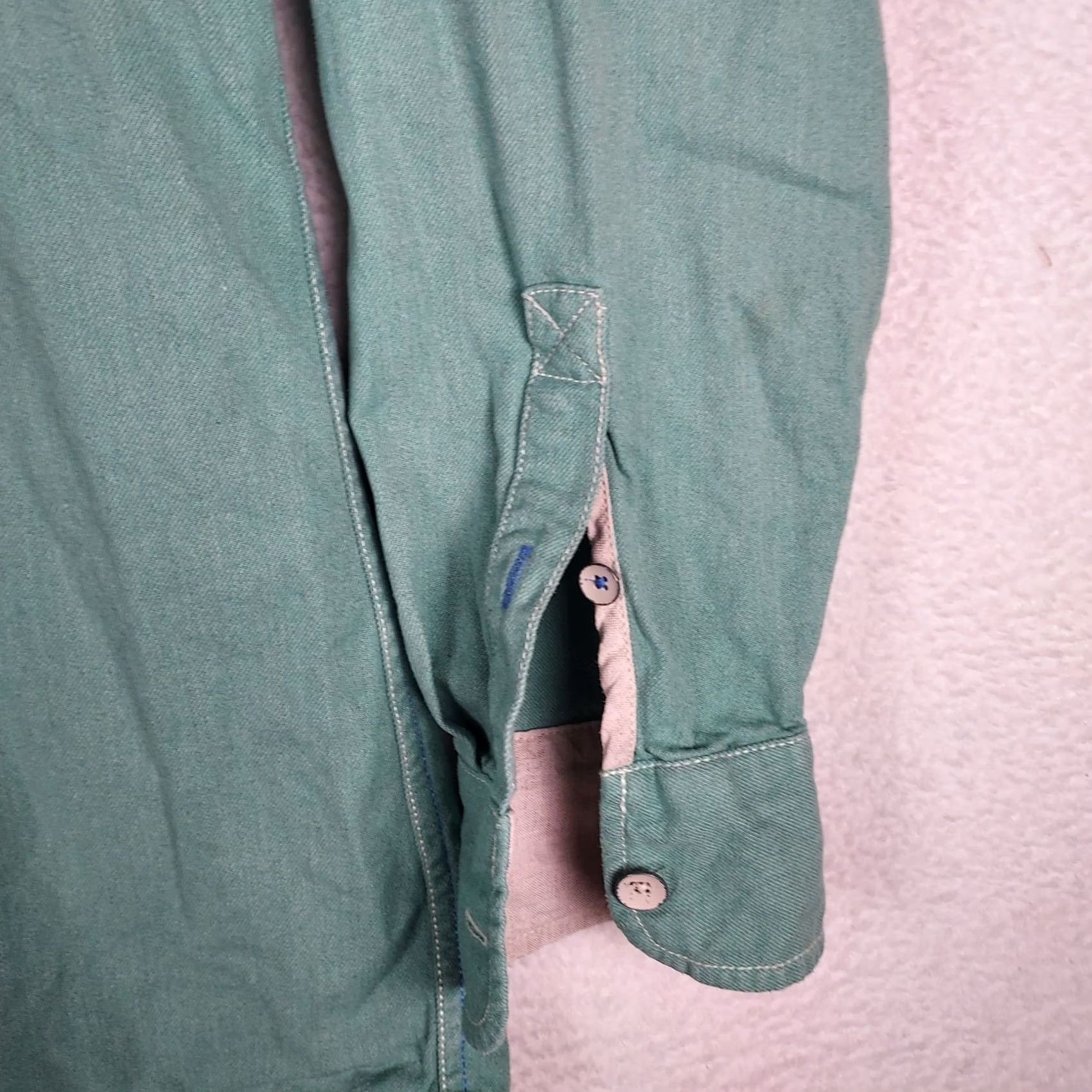 Tommy Bahama Tommy Bahama Relax Button-Up Shirt XL Green Cotton Long Sleeve with Pockets Men Size US XL / EU 56 / 4 - 4 Thumbnail