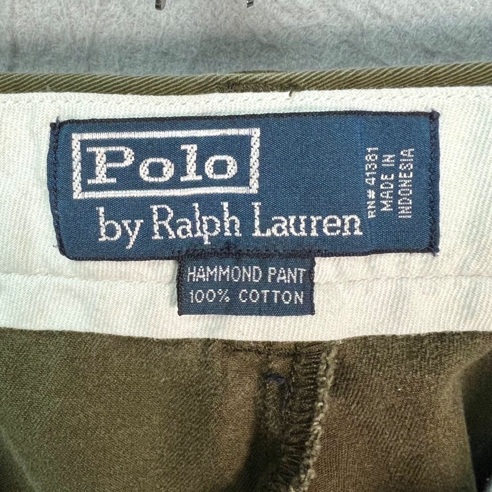 Polo Ralph Lauren Polo Ralph Lauren Mens Size 36 x 30 Hammond Olive Green Pleated Cotton Pants Shirt? Size US M / EU 48-50 / 2 - 3 Thumbnail