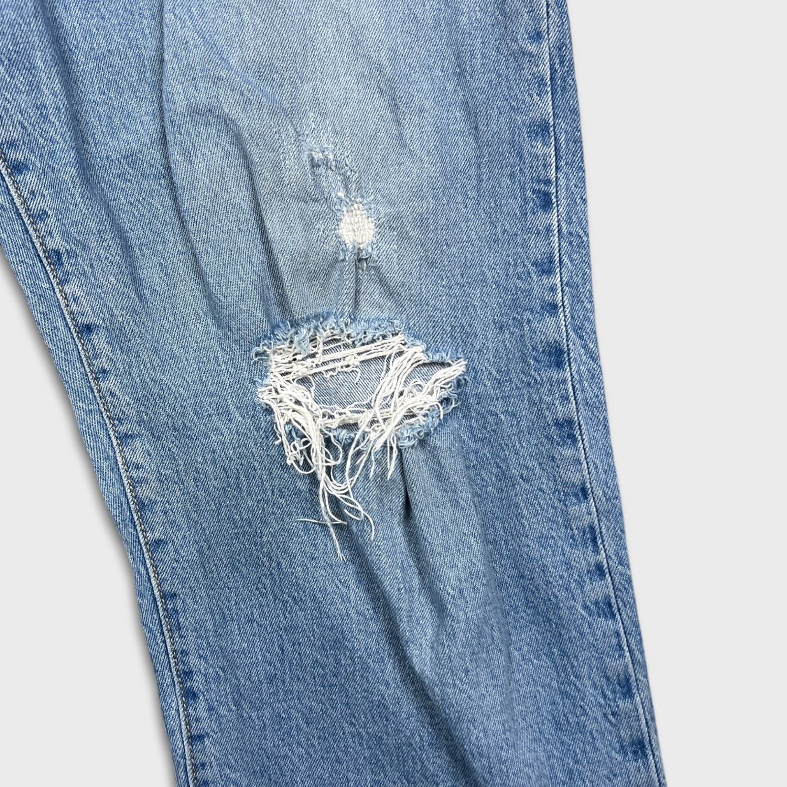 Levi's Levi's Ribcage Straight Jean 32x27 Blue Distressed High Rise Size 32" / US 10 / IT 46 - 5 Thumbnail