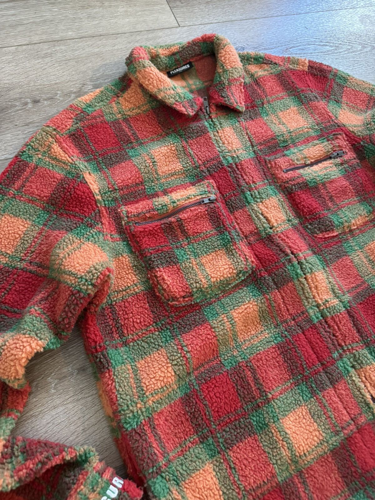 Pleasures PLEASURES Sherpa plaid zip jacket Size US XL / EU 56 / 4 - 2 Thumbnail