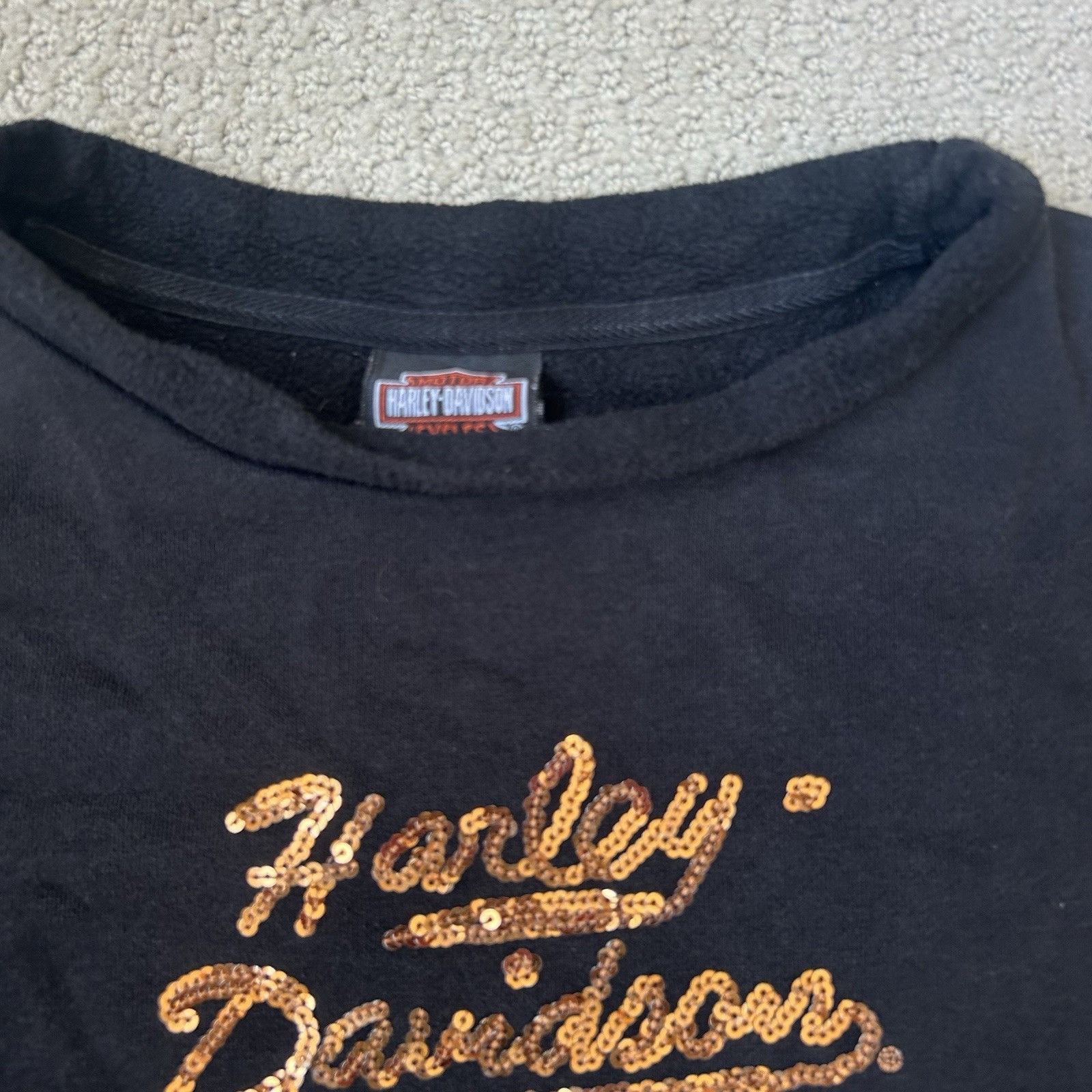Harley Davidson Vintage Harley Davidson Sequins Sweatshirt Women’s Long Slee Size XS / US 0-2 / IT 36-38 - 8 Thumbnail