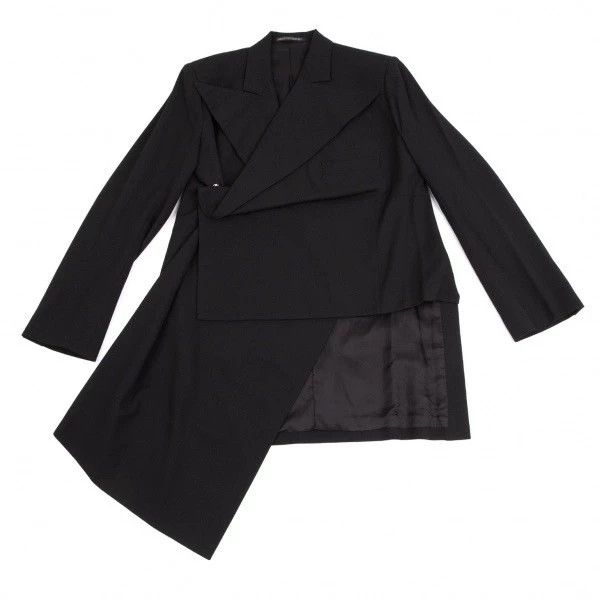 Yohji Yamamoto Yohji Yamamoto Wool jacket with a shape-shifting suit coll Size US M / EU 48-50 / 2 - 2 Thumbnail