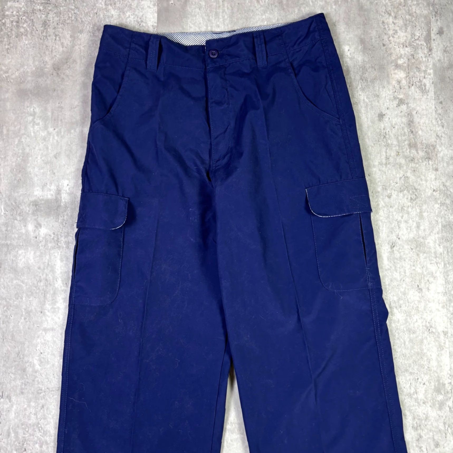Burnside Burnside Mens Cargo Pants Navy Blue Size 32 Adjustable Bungee Hem Straight Leg Cargo Pants Casual Travel Workwear Mens Navy Blue 32 Size US 33 - 8 Thumbnail