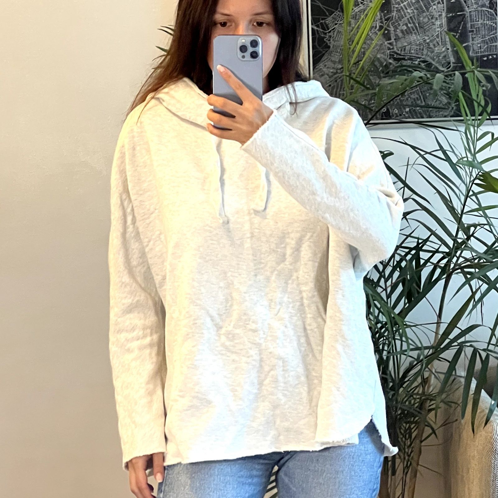 Frank & Eileen Frank & Eileen Oversized Easy Hoodie Grey Melange size S Size S / US 4 / IT 40 - 1 Thumbnail